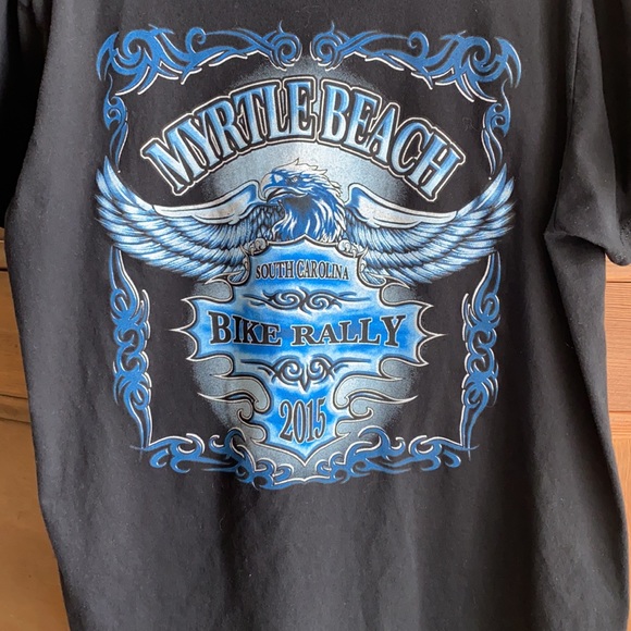 Men’s 2015 Myrtle Beach Bike Rally tshirt. Sz L. - Picture 5 of 6